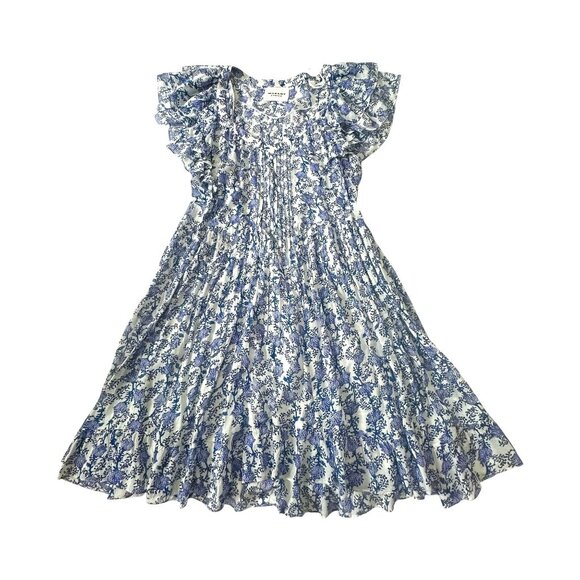 Isabel Marant Étoile Godrana Blue Floral Cotton Mini Dress FR 40, NWT - Picture 6 of 16